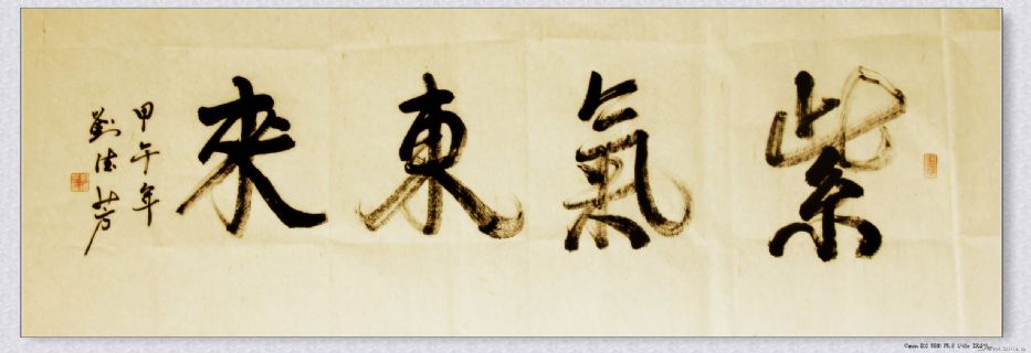 魏碑行书——紫气东来