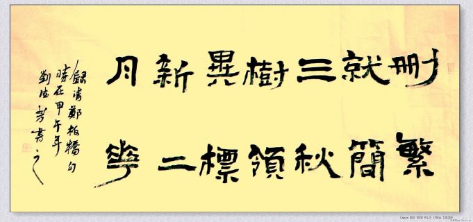 隶书——删繁领异联