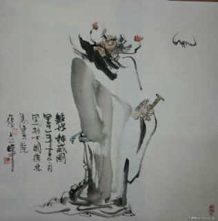 张立晔人物画-钟馗神威图
