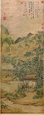 明 仇英 梧竹书堂图