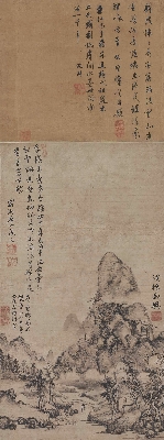 （玄）元 方从义 溪桥幽兴图