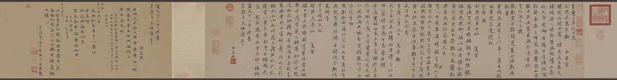 元 赵孟頫 万寿曲卷(全卷)纸本 27.5x144