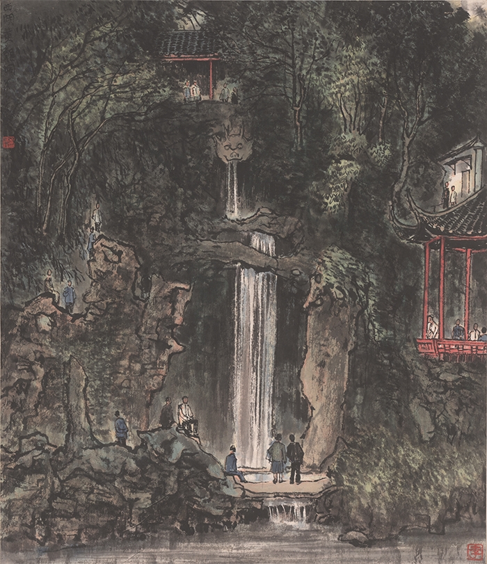 李可染 西湖黄龙洞 44x51