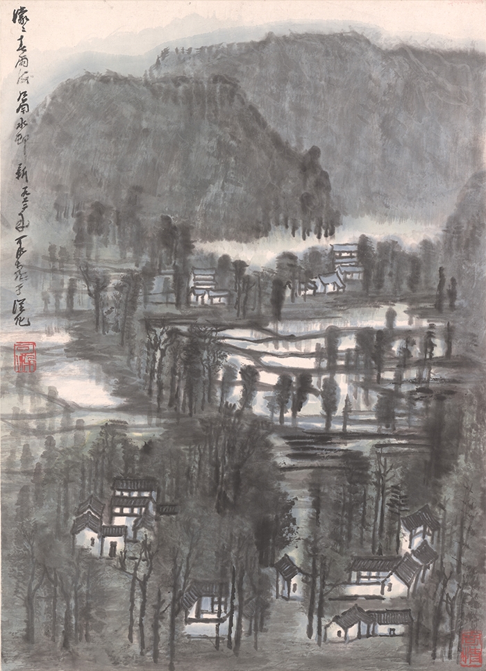 李可染 朦朦春雨 42x58