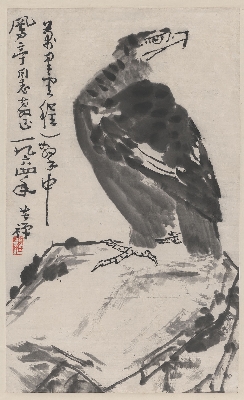 李苦禅 雄鹰图轴 50×82