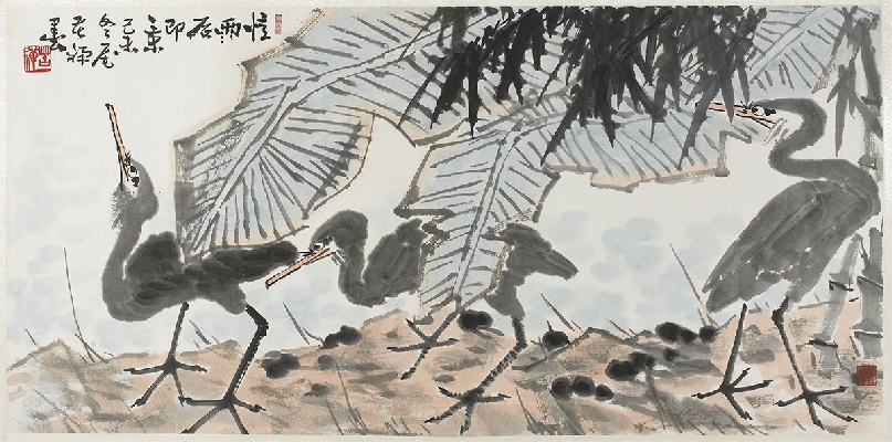 李苦禅-忆雨后即景 55×27