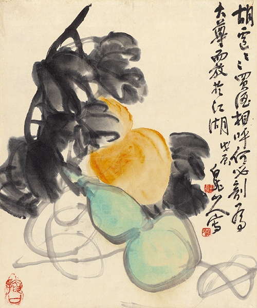 王震 花鸟册轴-1