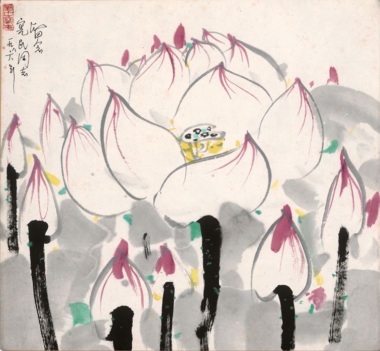 吴冠中 荷花 47x43