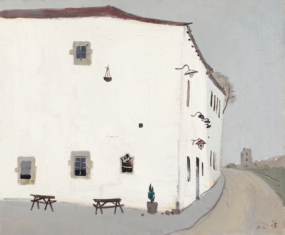 吴冠中 油画 乡村小酒店 72x60
