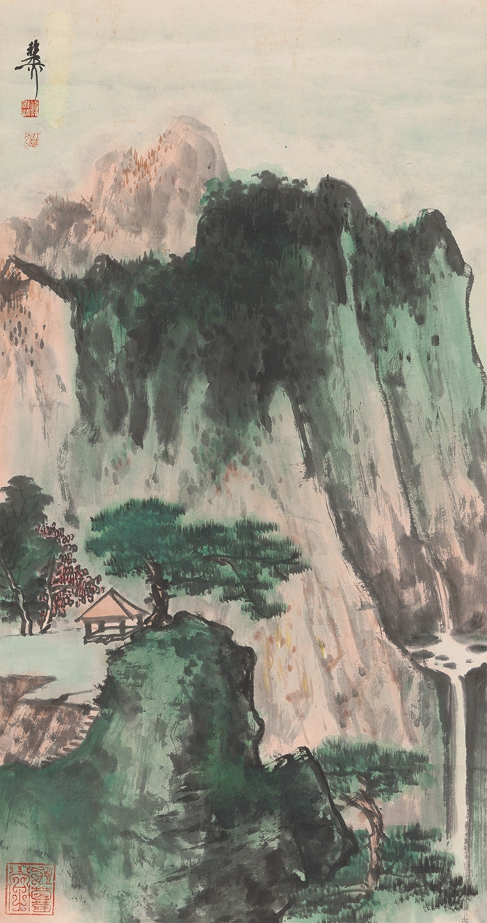 谢稚柳 山水图轴68X36