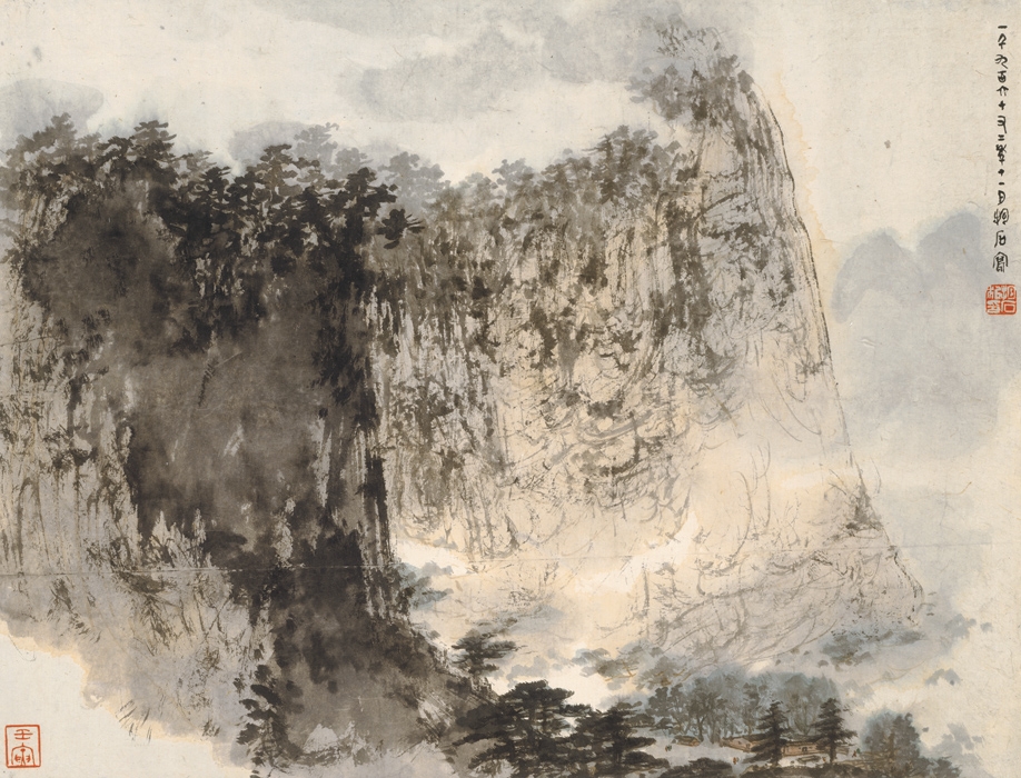 傅抱石 山水-38x50