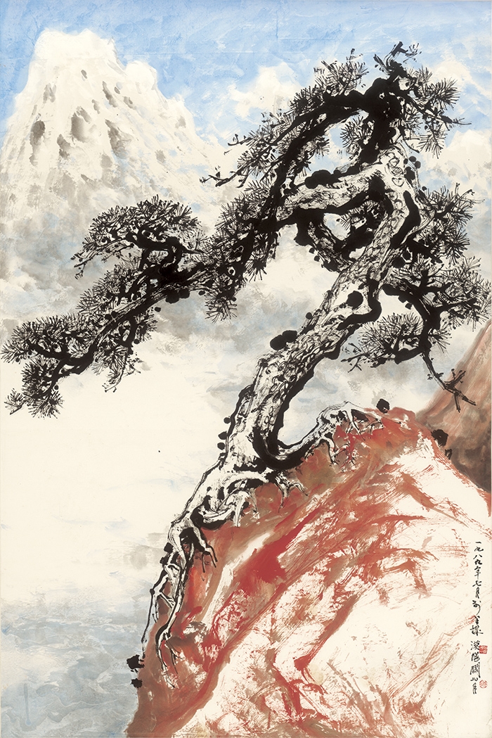 关山月 -石上松-X 92×138