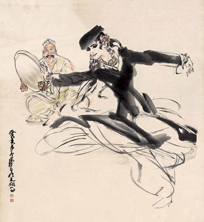 黄胄-歌舞-80x74