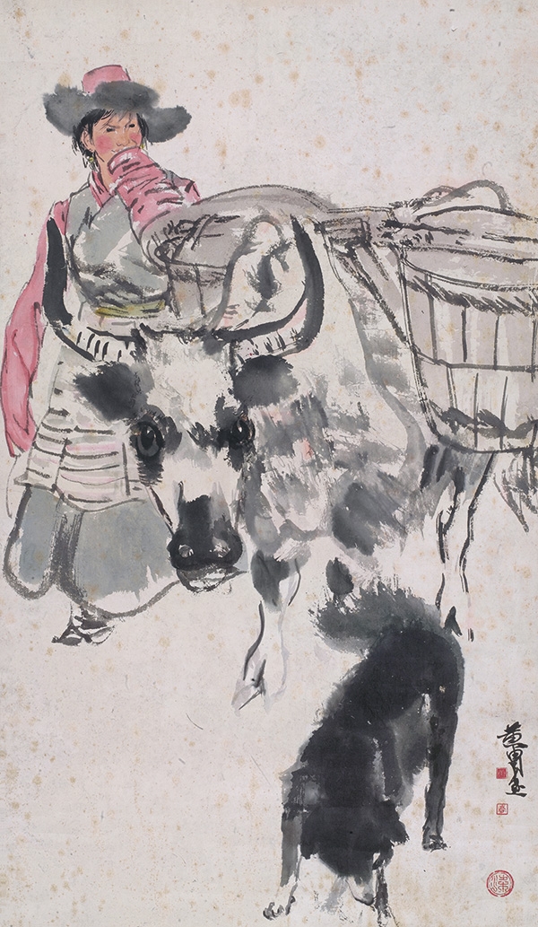 黄胄 赶牛图 50×85