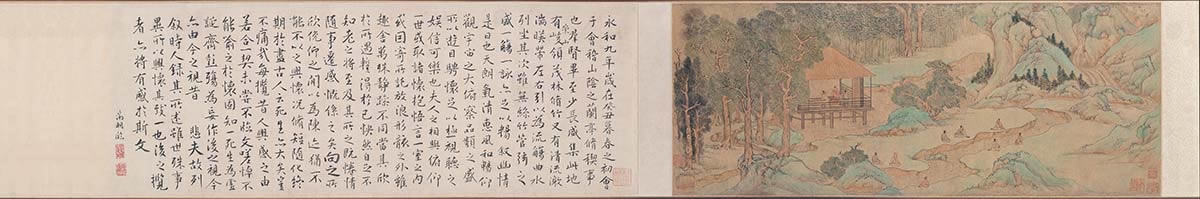 明 文徵明 兰亭修契图(全卷二版)纸本27x146