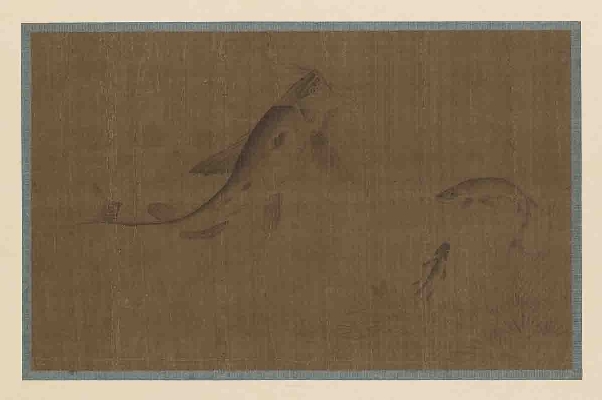 明 赖庵 鱼图19.4×31