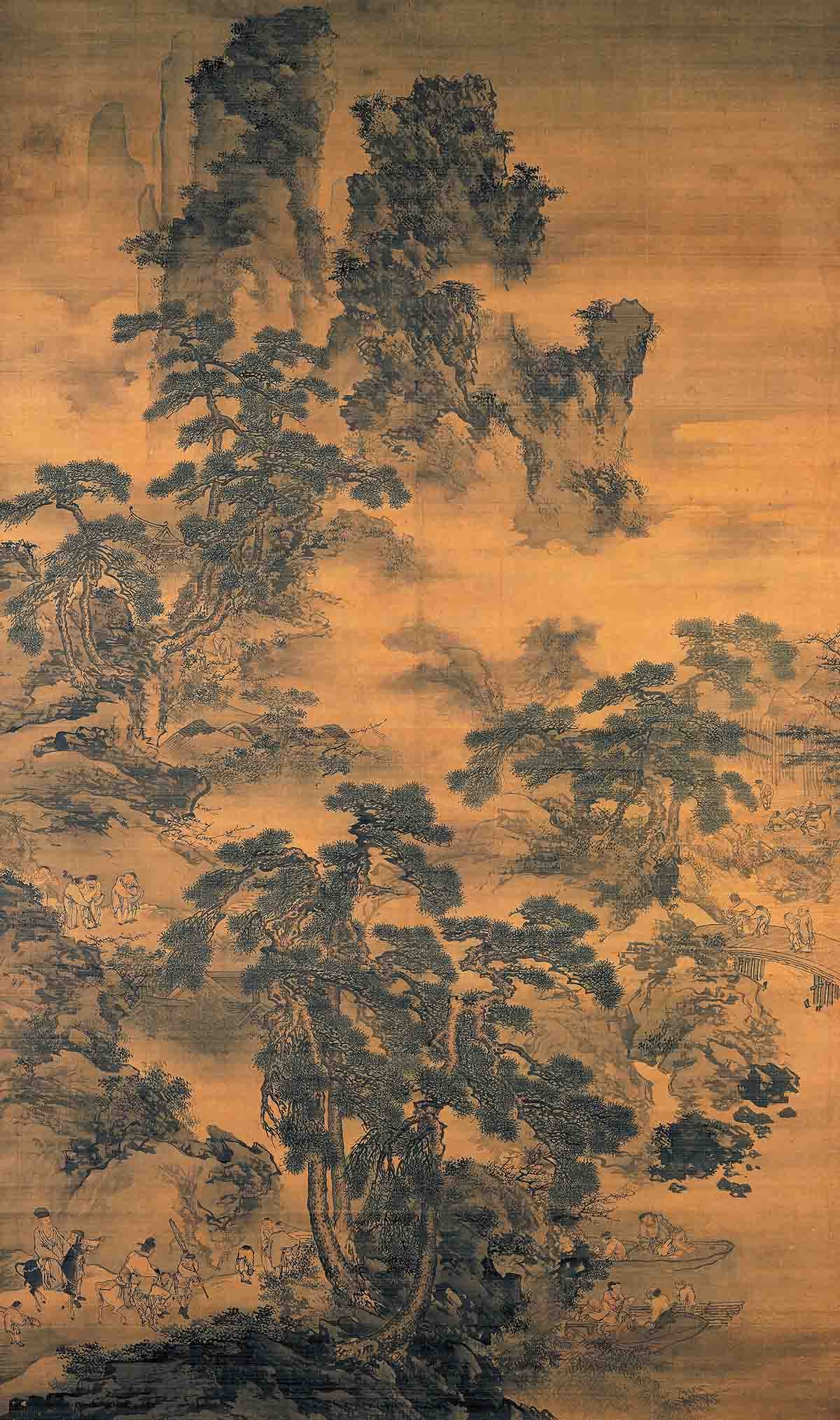 明 戴进 春酣图絹本291.3 X171.5 台北