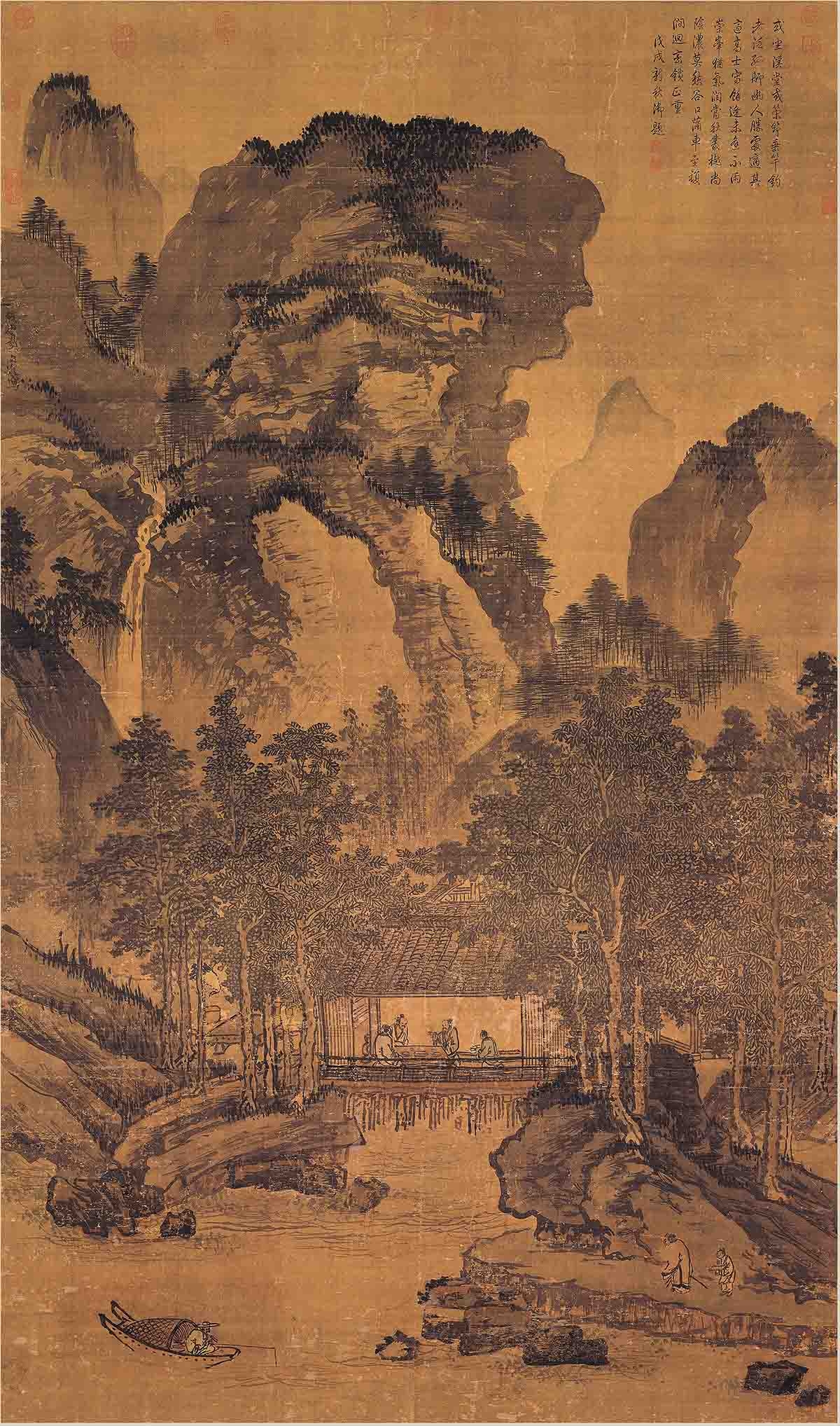 明 戴进 山水轴71x42