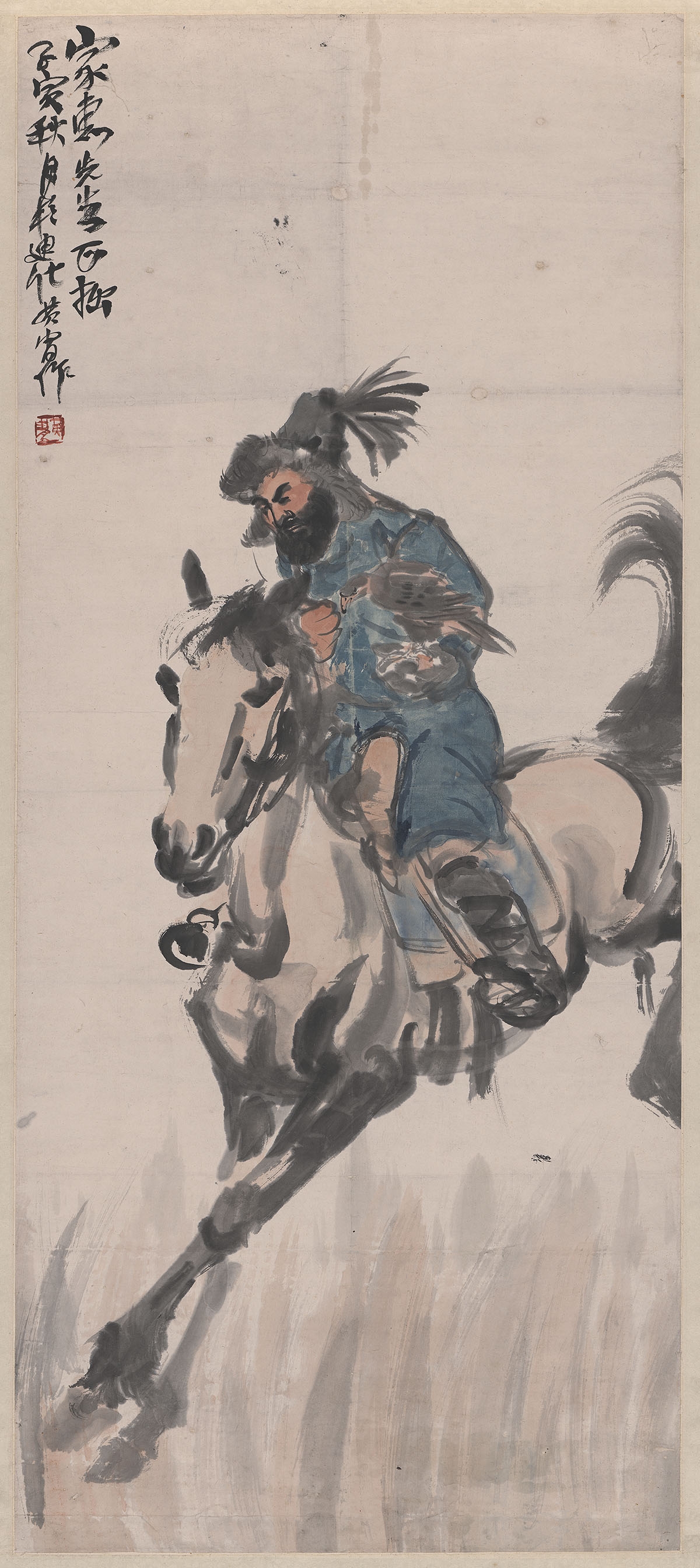黄胄-人物马轴94X41