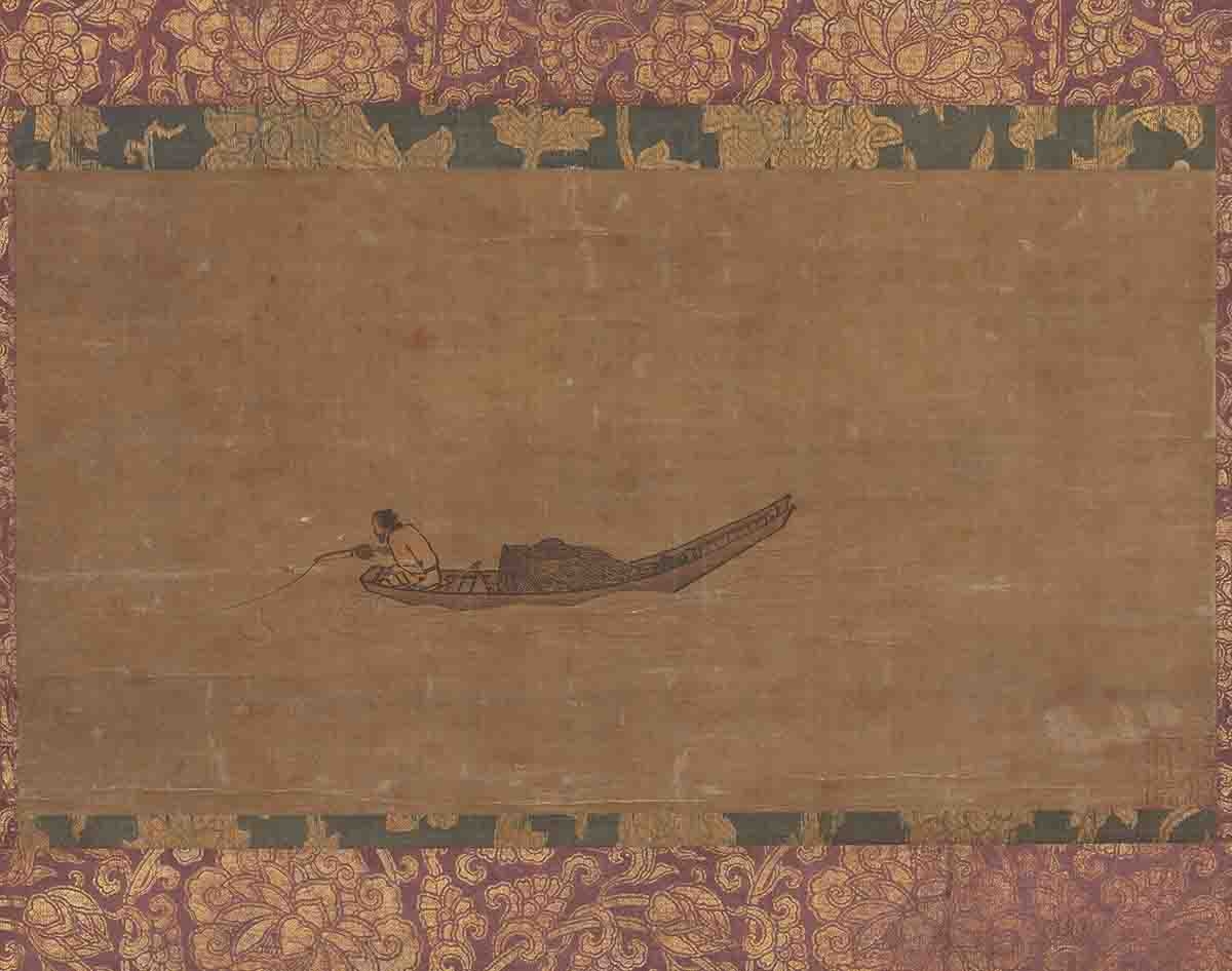 南宋 马远 寒江独钓图绢本65x82东京国立博物馆