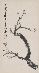 126谢稚柳-墨梅图轴