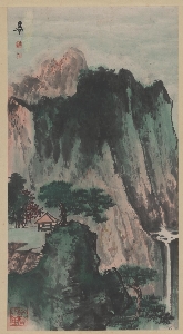 129谢稚柳-山水图轴