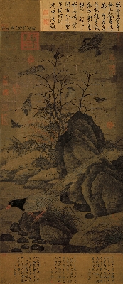 宋 黄居寀 山鹧棘雀图（台北故宫博物院）