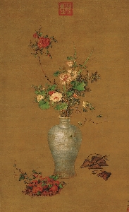 《午瑞图》轴,清雍正,郎世宁绘,绢本,设色,纵140cm,横84cm