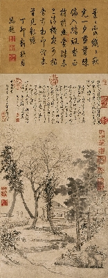 51-晚梧秋影图-清-王翚