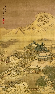 袁江 梁园飞雪图