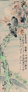 吴茀之 双鸟图轴28-92cm