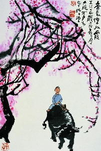 ot-李可染 春花灿如霞1
