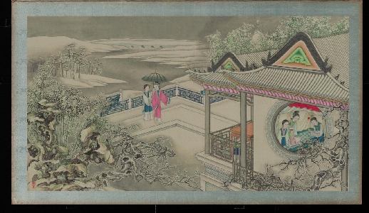 清 孙温 红楼梦 贾宝玉奇缘识金锁51x88