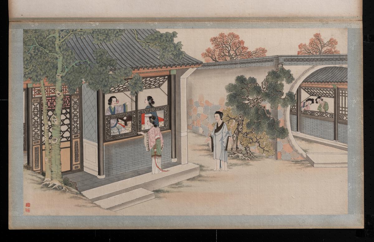 ]清 孙温 红楼梦 一版 闹闺因薛宝钗吞声真迹扫描大图超高清书画图片