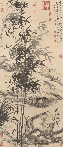 清 石涛和王原祁-兰竹合作