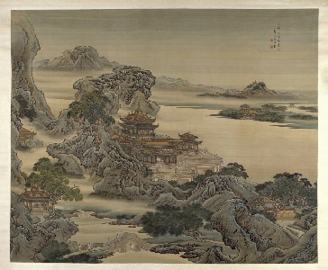 清 袁耀 九成宫图轴41X50