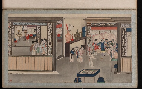 清 孙温 红楼梦 一版 贾宝玉初会林黛玉