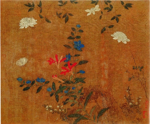 五代 后蜀 黄居寀 花卉写生图册