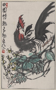 陈大羽-雄鸡图轴