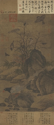 台019-山鹧棘雀图 宋 黄居寀