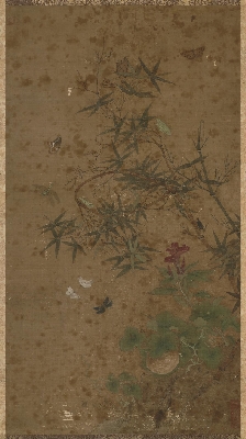 北宋 赵昌（传） 竹虫图轴100×54 东京国立博物馆.