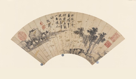 台096玄-沈周扇面画选9张