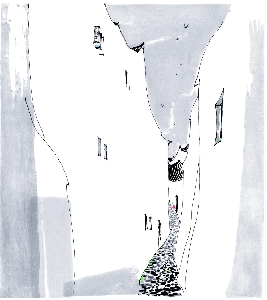 84吴冠中《江南小巷》