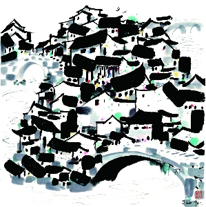 66吴冠中《桥》