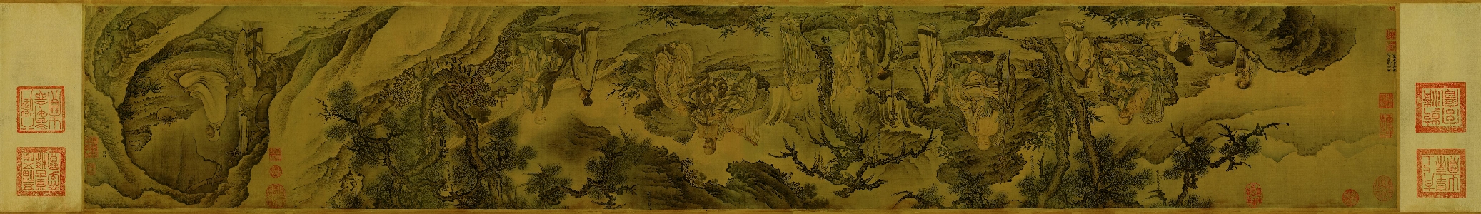 47-达摩至慧能六代祖师图-明-戴进