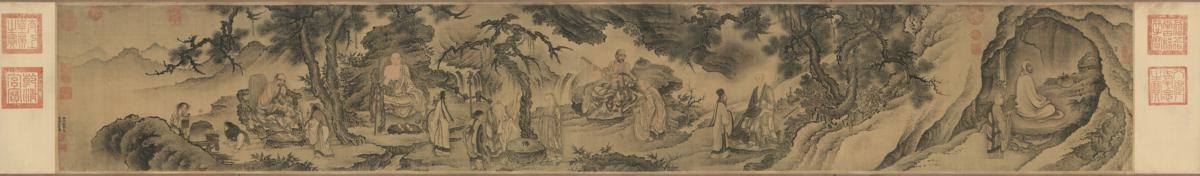 明 戴进 达摩六代祖师图卷 画芯