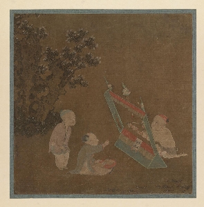 北宋 苏汉臣 侲童傀儡图 23.6×23.2