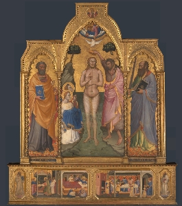 Baptism Altarpiece基督受洗probably 1387, Niccolò di Pietro Gerini