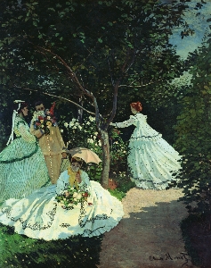 马奈 花园中的妇女们