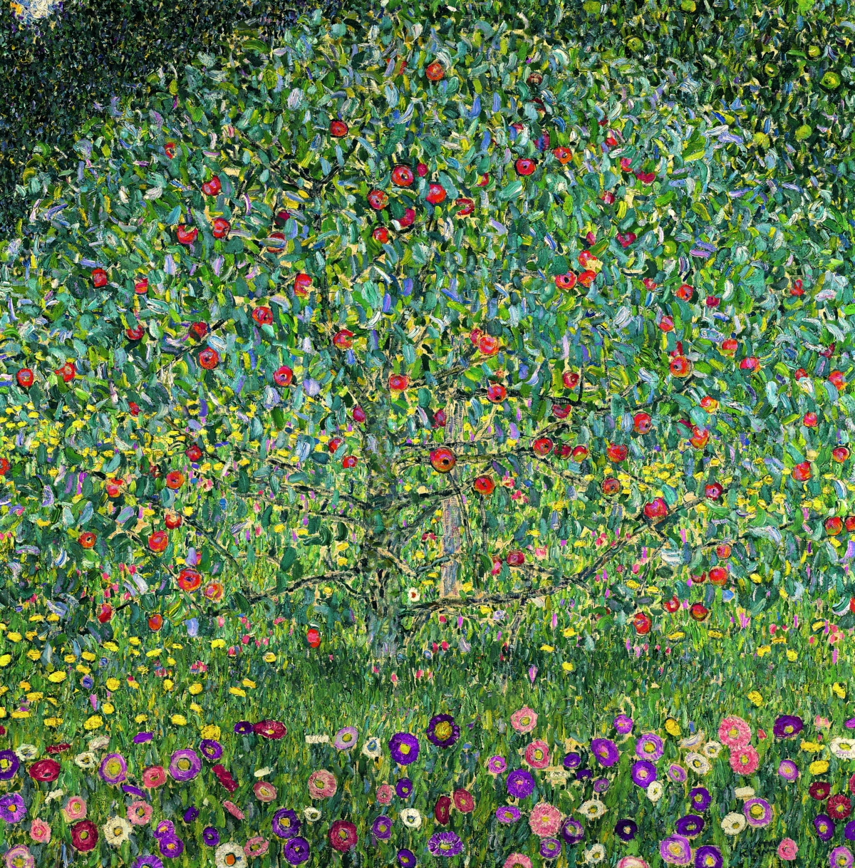 奥地利 克里姆特 苹果树 油画 34x35